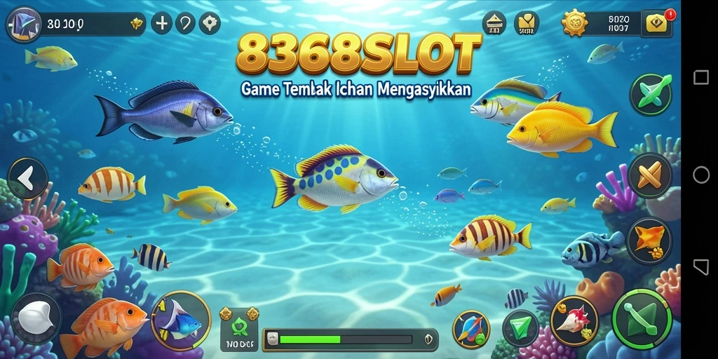 Tangkapan layar utama dari gameplay Tembak Ikan yang seru dan menarik.