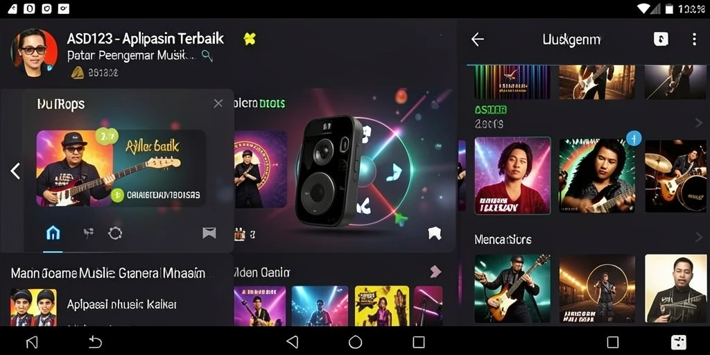 Tangkapan layar utama dari gameplay <strong>ASD123</strong> menampilkan pengguna menikmati musik.