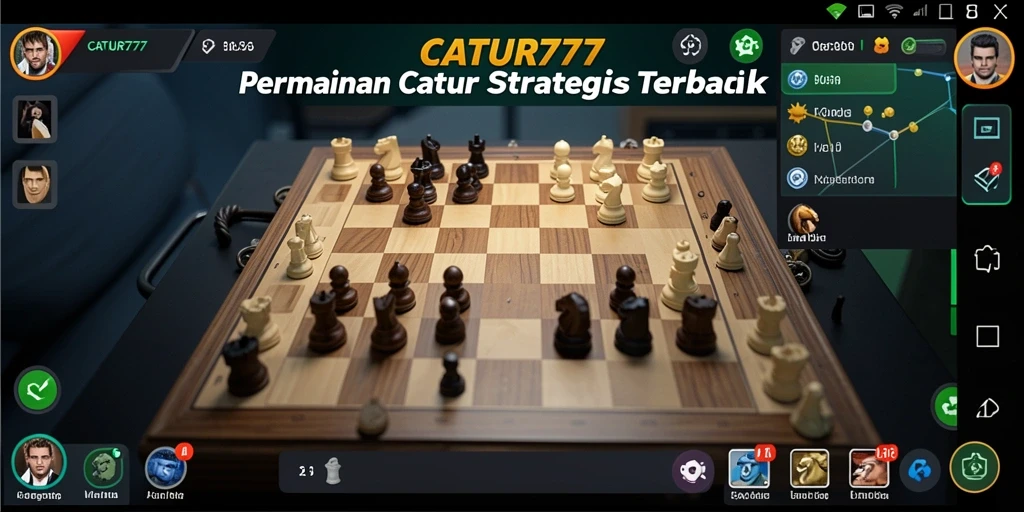 Screenshot gameplay menampilkan suasana catur yang mendebarkan.
