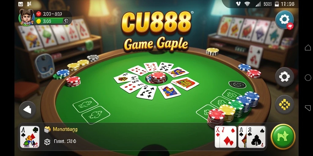 Tampilan gameplay Gaple yang seru dan menantang di CU888.