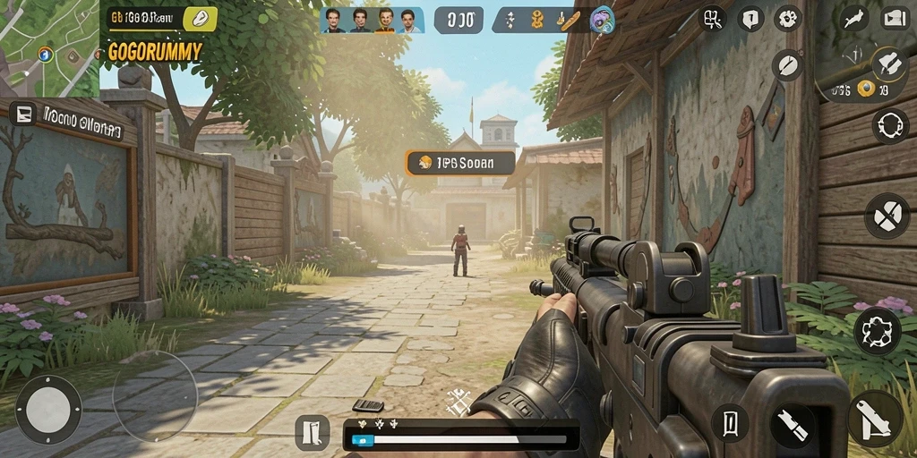 Tampilan gameplay mendebarkan GOGORUMMY dengan aksi TPS yang intens.