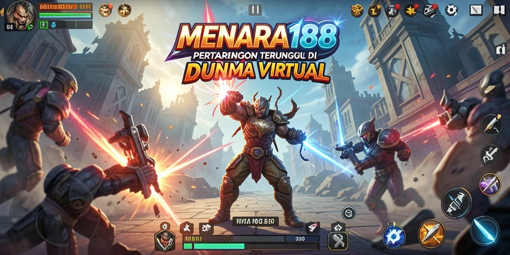 Screenshot utama MENARA188 menampilkan aksi pertarungan yang mendebarkan.