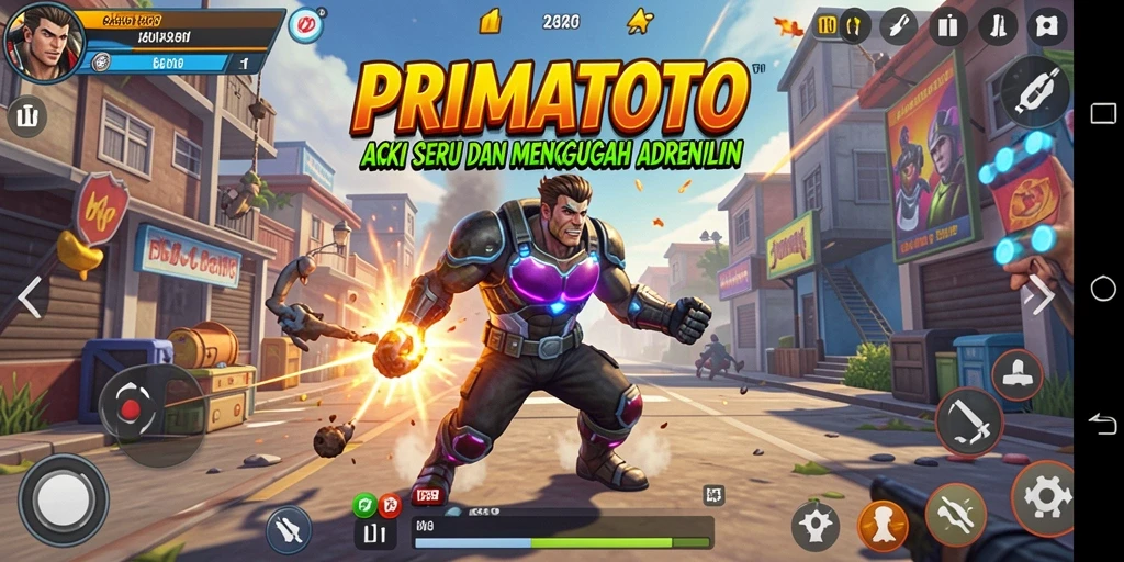 Tampilan seru gameplay PRIMATOTO dengan aksi yang mendebarkan.