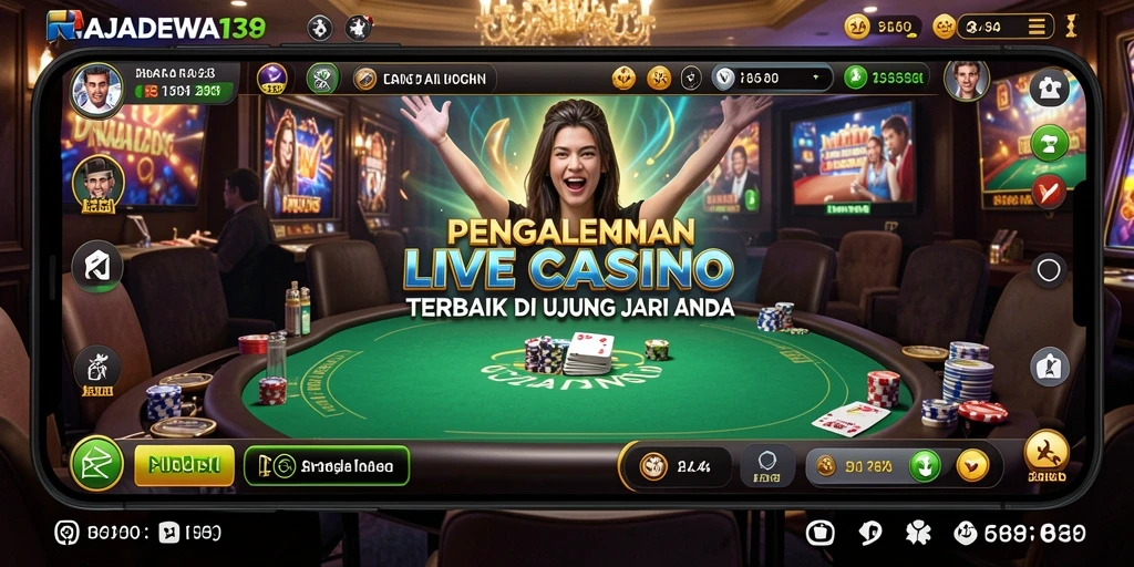 Tampilan gameplay Live Casino yang menarik di RAJADEWA138.