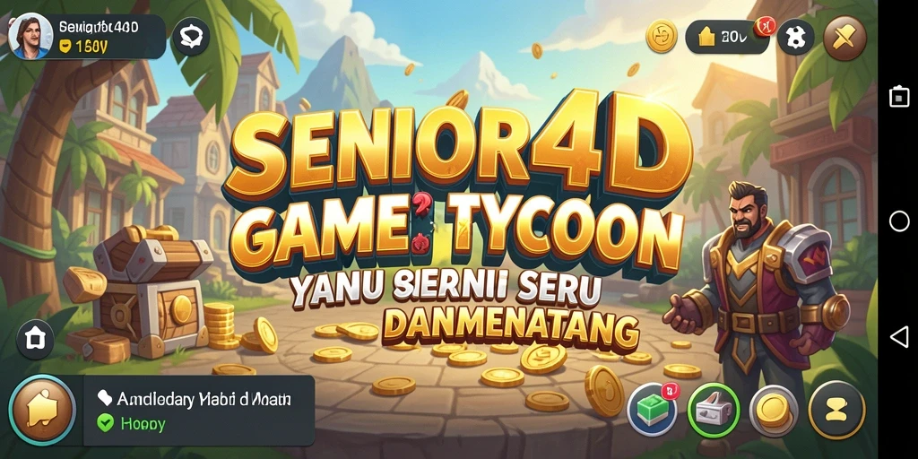 Tampilan gameplay SENIOR4D yang menarik dan strategi Tycoon yang mendalam.