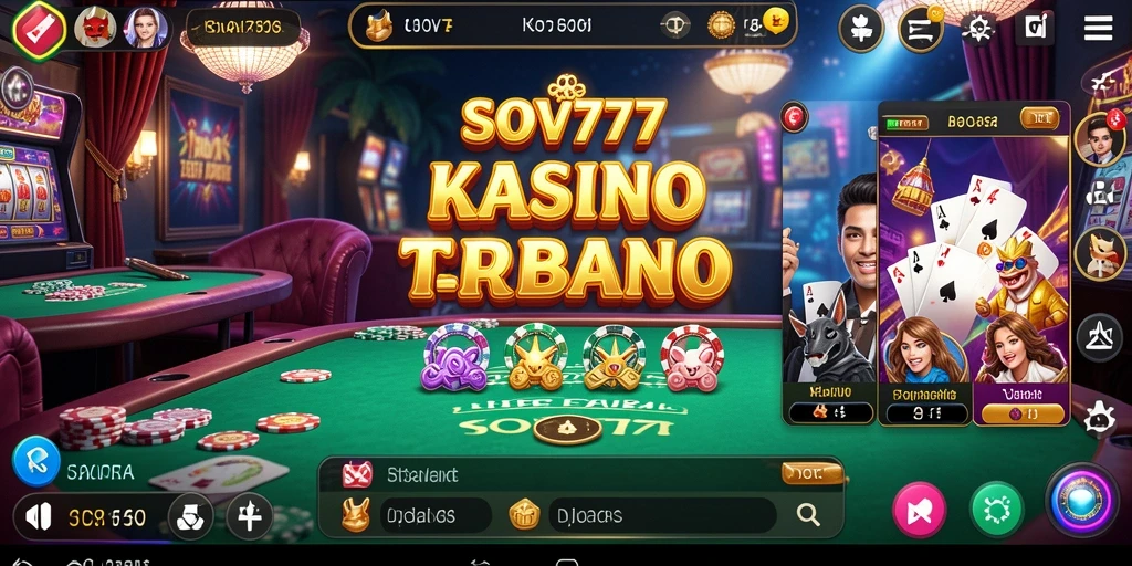 Tangkapan layar gameplay SOV777 yang menampilkan slot Kasino yang menarik.