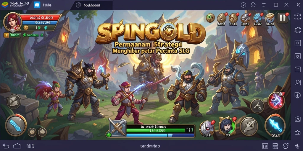 Tampilan gameplay yang menegangkan dan menantang dalam SPINGOLD.