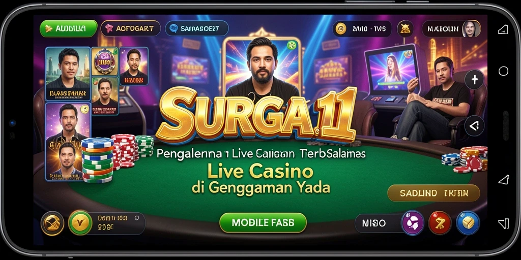 Gameplay menarik dengan dealer live yang profesional dan interaktif.